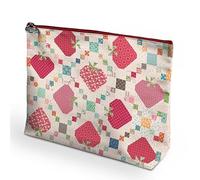 Riley Blake Farmer’s Daughter Vinyl Project Bag by Lori Holt of Bee in My Bonnet | 9" x 12" Zipper Pouch for Sewing, Crafts & Cosmetics