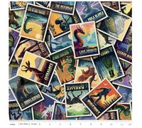 Riley Blake Legends of The National Parks Postcard Toss Multi by Anderson Design Group | Premium Quilting Cotton Fabric for Crafts, Apparel & Home Décor (36" X 43")