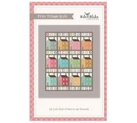Riley Blake Lori Holt Prim Village Quilt Pattern | Features Pieced Houses & Churn Dash Blocks | Finished Size 57" x 68"
