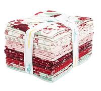 Riley Blake Love You Always Fat Quarter Bundle by Sandy Gervais | 21 Precut Pieces | Romantic Florals, Hearts & Plaids | Perfect for Quilting, Crafts & Home Décor