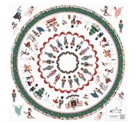 Riley Blake Nutcracker Tradition Home Décor Tree Skirt Panel by Jennifer Long | 54” x 54” Christmas Fabric Panel for DIY Holiday Tree Skirt, Quilting, Sewing, Winter Home Décor & Christmas Crafts