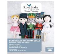Riley Blake Nutcracker Tradition Machine Embroidery Doll USB by Jennifer Long | in-The-Hoop Christmas Heirloom Dolls | Clara, Nutcracker, Sugar Plum Fairy, Mouse King & Drosselmeyer