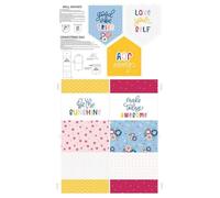 Riley Blake’s Assortment of Premium Quilting Fabric Panels, Perfect for Quilting, Apparel, DIY Crafting, and Home Decor (Pure Delight Banner and Drawstring Bag Panel)
