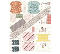 Riley Blake Serendipity 2 Zipper Pouch Panel by Minki Kim | Quilting Cotton Fabric Panel, Makes 3 Zipper Pouches | Sewing & Craft Project | 35.5" x 43.5"