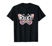 Riley Butterfly - Personalized Cute Name Word Art T-Shirt