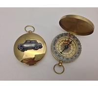 Riley Elf MK3 ref211 pewter effect car emblem on a Golden Compass Ideal for Hiking/Camping comes with Pride In Details packaging. Made in Sheffield