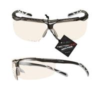 Riley Flux Safety Glasses Ultra-Lightweight Protective Work Eyewear with Soft Nose Bridge (Indoor/Outdoor Lens)