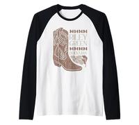 Riley Green Cowboy Boot and Flower Country Music Raglan Baseball Tee