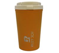 Riley Joy 380ml Travel Mug with One-Touch Lid, Leak-Resistant Stainless Steel Coffee Cup, 6h Hot & 24h Cold, BPA-Free Thermal Cup for Car & Office 12.8oz (Orange)