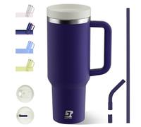 Riley Joy 40oz Insulated Tumbler with Straw and Lid, Double-Wall Vacuum Stainless Steel Water Bottle, Keeps Drinks Hot and Cold for Hours, Travel Mug for Coffee Tea Water