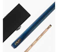 Riley METALLIC BLUE 2pc Ash Pool Snooker Cue & HARD CASE | Full Size Cue and Hard Case Set For Adults, Ash Shaft, Leather Tip, Centre Jointed for Easy Transport