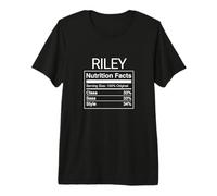 Riley Nutrition Facts Class Sass Style Funny Name Parody Premium T-Shirt
