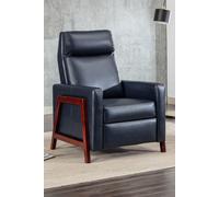 Riley Pushback Recliner Air Leather Modern Accent Recliner Chair More4Homes Blue One Size
