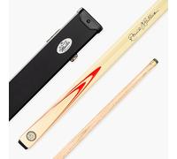 Riley RONNIE O'SULLIVAN Endorsed Limited Edition Ash Snooker and English Pool Cue 9.5mm Leather Tip - 57 Inch, 17-19oz (Orange Flare with Baize Master Hard Case)