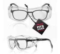 Riley Tilla Safety Glasses Over Glasses - Adjustable Over-Spectacle Eye Protection - Anti-Fog Polycarbonate Lens, Impact Resistant, UV400, Scratch & Moisture Repellent, EN 166, CE & UKCA Marked