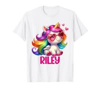 Riley Unicorn Name Personalized Design T-Shirt