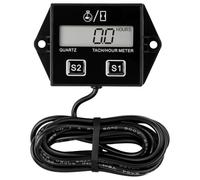 RileyFine HM011A Digital Hour Meter Tachometer,Maintenance Reminder, Battery Replaceable,Sleep Mode, Use for ZTR Lawn Mower Tractor Generator Marine ATV Snowmobile and Gas Powered Equipment