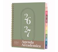 Rileys 2026-2027 Academic Planner, 20x15cm (Green, Italian)