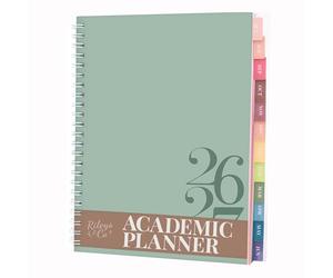 Rileys 2026-2027 Classic Academic Planner, 20x15cm (Green)