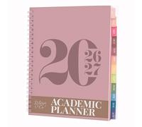 Rileys 2026-2027 Typographic Academic Planner, 20x15cm (Pink)