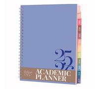 Rileys Academic Diary 2025-2026, Daily, Weekly & Monthly Planner, July 2025 - June 2026, Student Notes Pages, Twin-Wire Binding Day and Weekly Agenda for School & Work (20 x 15 cm, Blue, Classic)