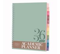 Rileys Academic Diary 2026-2027, Daily, Weekly & Monthly Planner, July 2026 - June 2027, Student Notes Pages, Twin-Wire Binding, Weekly Agenda for School & Work (20 x 15 cm, Green, Classic)