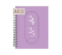 Rileys Academic Planner 2025-2026, Daily, Weekly & Monthly Planner, July 2025 - June 2026, Student Notes Pages, Twin-Wire Binding, Weekly Agenda for School & Work (20 x 15 cm, Lilac)