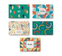 Rileys All Occasion Greeting Cards with Envelopes | 50-Count, 5 Colorful Designs, Blank Note Cards, Perfect for Business, Thank You, Gift Cards, Graduation, Baby Shower