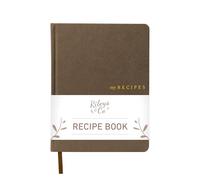 Rileys Blank Recipe Book, 20 x 15 cm, Hardcover, 120 Pages (Brown)