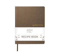 Rileys Blank Recipe Book, 21.5 x 28 cm, Hardcover, 120 Pages (Brown)