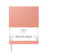 Rileys Blank Recipe Book, 21.5 x 28 cm, Hardcover, 120 Pages (Peach)