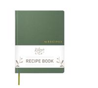 Rileys & Co. Blank Recipe Book, 8.5x11 in / 21.5 x 28 cm (Green)