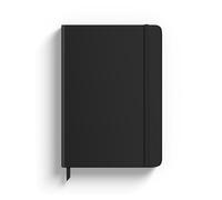 Rileys & Co Maths Notebook Hardcover, Squared Notebook with Grid Pages, Graph Paper Engineering Design, Grid Journal for School, Study & Work, Durable Black Cover (20 × 15 cm)