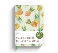 Rileys & Co Notebook Journal for Writing 20 x 15 cm, Hardcover Daily Journaling Diary - 240 Lined Pages - Compact Notebook for Women, Men, Kids, Work and Travel (Scented Pineapple)