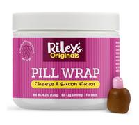 Riley's Pill Wrap for Dogs - Delicious Cheese & Bacon Flavored Pill Paste for Dogs - Wrap Pills, Capsules, Tablets in a Pocket or Pouch to Mask The Taste & Make Pill Time Fun - 4.2 oz