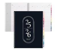 Riley's Planner 2024-2025 Academic Year, 18-Month Weekly & Monthly Agenda - Flexible Cover, Notes Pages, Twin-Wire Binding (8.5 x 11 Inch, Black)