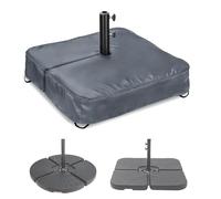 Rileytee Patio Umbrella Base Cover,Outdoor Heavy Duty 600D Waterproof Anti-UV Square Umbrella Stand Base Covers (42"L x 42"W x 5"H-Grey)