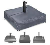 Rileytee Patio Umbrella Base Cover,Outdoor Heavy Duty 600D Waterproof Anti-UV Square Umbrella Stand Base Covers (30"L x 30"W x 5"H-Grey)