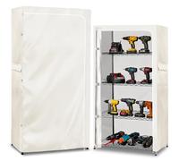 Rileytee Wire Shelf Cover,Heavy Duty 600D Dustproof Waterproof Shelf Covers for Wire Shelving,Outdoor Storage Rack Cover for Wire Rack with Zipper,White,36"W x 16"D x 72"H