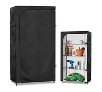 Rileytee Wire Shelf Cover,Heavy Duty 600D Dustproof Waterproof Shelf Covers for Wire Shelving,Outdoor Storage Rack Cover for Wire Rack with Zipper,Black,36"W x 18"D x 72"H