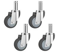 RILIDRI 3-Inch Caster for Wire Shelving Racks, Heavy Duty Scaffolding Wheel, Set of 4 Metro Shelving Replacement Wheels(.864" x 2-3/16")