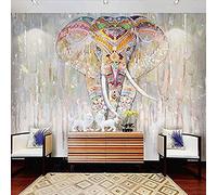 Riligion Elephant Animal Murals for Wall Paper 3D Wall Photo Mural for Living Room Background Custom 3D Wallpaper Paste Living Room The Wall for Bedroom Mural border-300cm×210cm