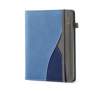 RILIHO Lined Journal Notebook, Large B5 College Ruled Notebook, 188 Numbered Pages Work Notebook with Pocket, 100GSM Thick Paper, Hardcover Vegan Leather Journal for Women Men School Office, Navy