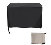 Rilime Deck Box Cover, Outdoor Waterproof Storage Cover for Keter,Furniture Box Protective Outside Storage for Patio Furniture Rectangle (148x84x125cm)