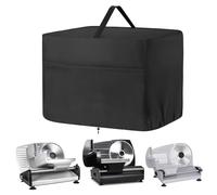 Rilime Meat Slicer Cover, Dust-proof, Black, Fabric with Waterproof Coating, Compatible with Elite/OSTBA Meat Slicer, 15" L x 11" W x 11" H