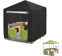 Rilime Outdoor playhouse cover, 420D Waterproof playhouse covers keeps the kids playhouse dry and clean Double stitched seam, All-Weather protector ( Heavy duty oxford fabric ) (125x125x147cm)