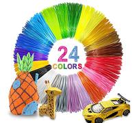 Rilitor 24 Colors 3D Pen Printing Filament 1.75mm PLA Material 3D Pen Printer Filament Refill, Each Color 10FT Total 240FT 3D Support Most of 1.75mm PLA 3D Pen and Printer for Kids and Adults