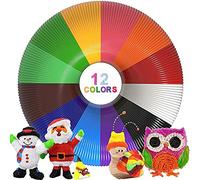Rilitor 3D Pen Filament 12 Colors 3D Pen Printer Filament Refills PLA 1.75mm 3D Printing Pen Filament 1.75mm 10 Feet per Color Total 120 Feet