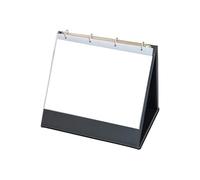 Rillstab A4 Landscape Tabletop Flipchart Paper Pad - 4-Ring, 10 Pockets, 20 Pages Flipchart Binder - Durable & Portable - Ideal for Presentations, Meetings, Office, Training Courses - Black