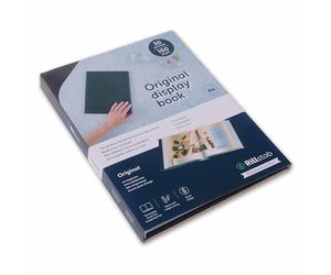 Rillstab A4 Presentation Display Book | 50 Pocket Portfolio Folder | Clear Polypropylene Sleeves | Lay-Flat Ring Binder Style | Ultra-Slim Lightweight Document Organiser | Black | 99454